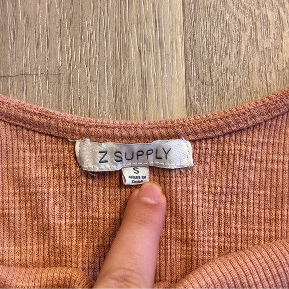 Z Supply Ribbed Tank top peach - Picture 5 of 6